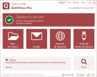 Quick Heal AntiVirus Proの画像1
