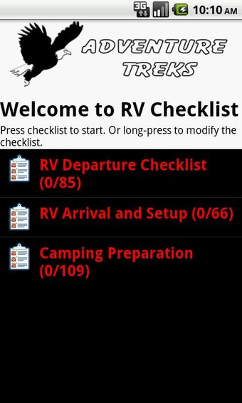 Bild 0 für RV Checklist